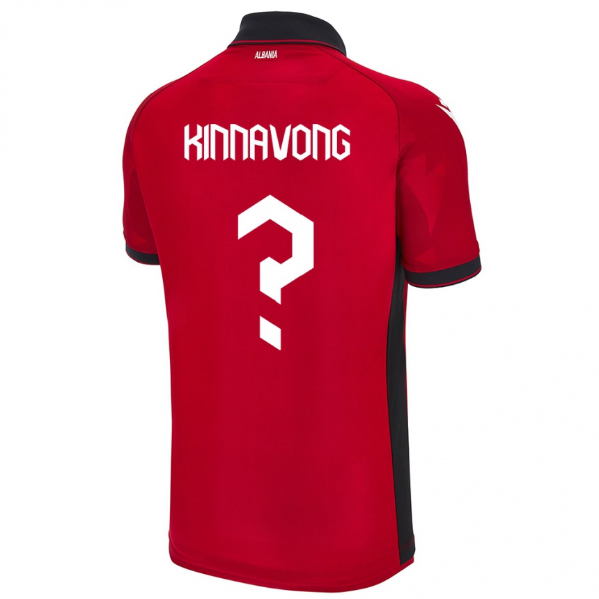 Hombre Fútbol Camiseta Albania Jordan Kinnavong #0 Rojo 1ª Equipación 24-26 Perú