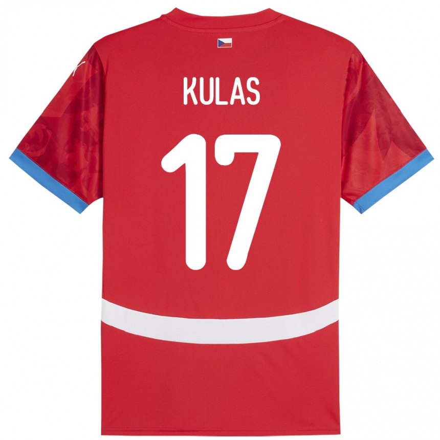 Hombre Fútbol Camiseta Chequia Martin Kulas #17 Rojo 1ª Equipación 24-26 Perú