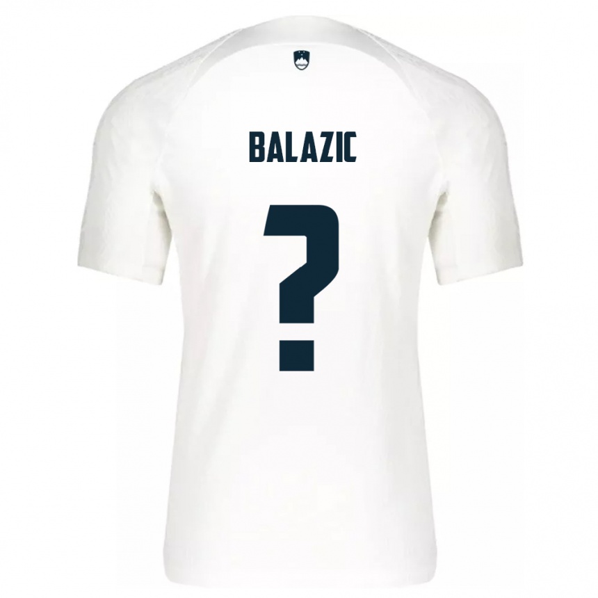 Hombre Fútbol Camiseta Eslovenia Jan Balazic #0 Blanco 1ª Equipación 24-26 Perú