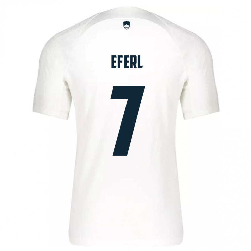 Hombre Fútbol Camiseta Eslovenia Anja Eferl #7 Blanco 1ª Equipación 24-26 Perú