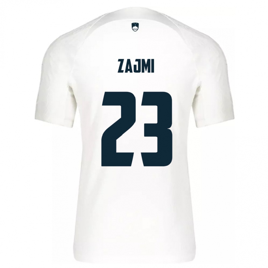 Hombre Fútbol Camiseta Eslovenia Luana Zajmi #23 Blanco 1ª Equipación 24-26 Perú