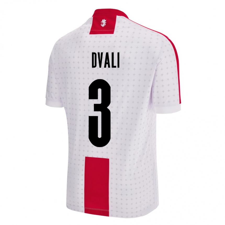 Hombre Fútbol Camiseta Georgia Lasha Dvali #3 Blanco 1ª Equipación 24-26 Perú