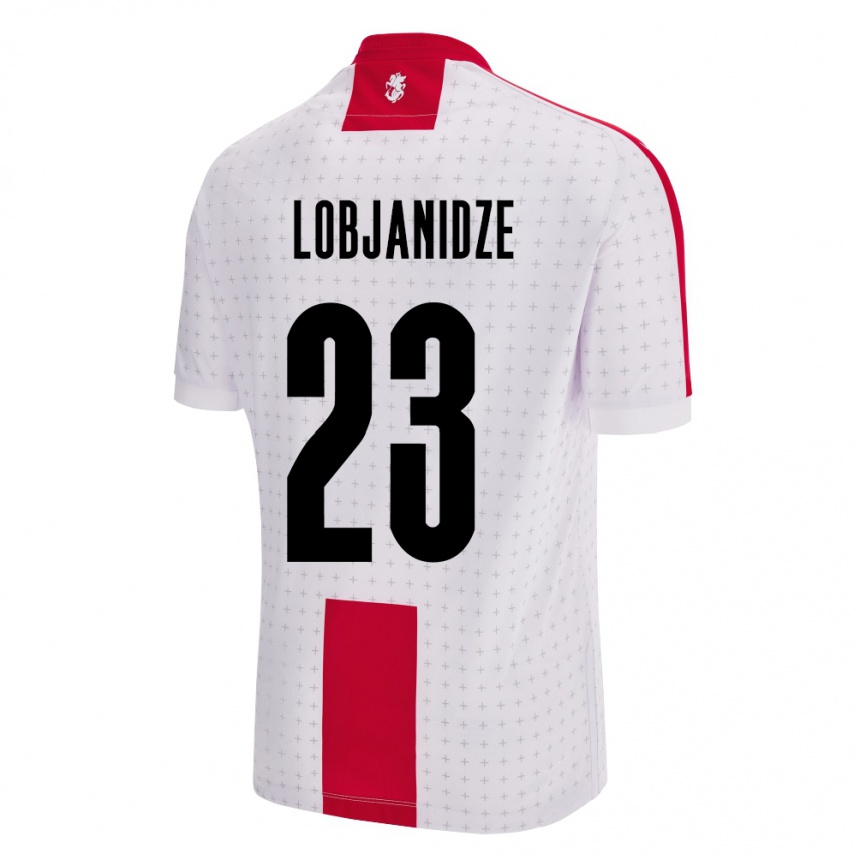 Hombre Fútbol Camiseta Georgia Saba Lobjanidze #23 Blanco 1ª Equipación 24-26 Perú