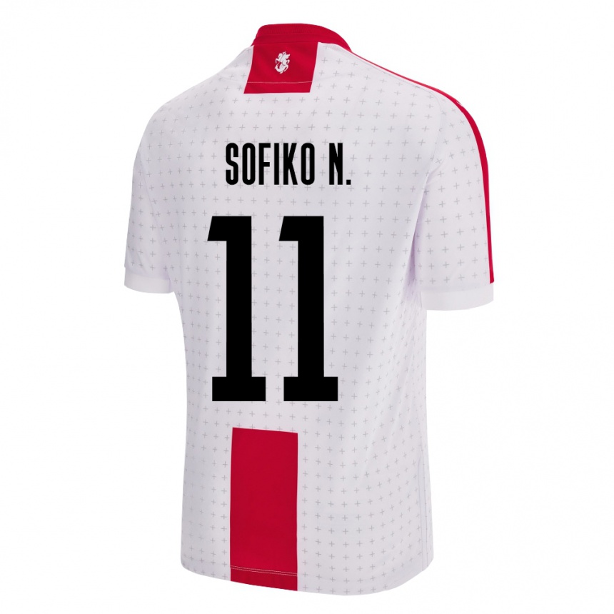 Hombre Fútbol Camiseta Georgia Sofiko Narsia #11 Blanco 1ª Equipación 24-26 Perú