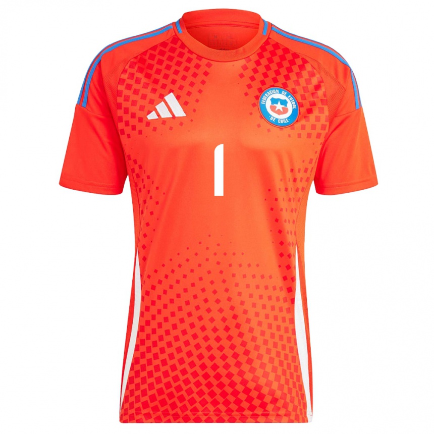 Hombre Fútbol Camiseta Chile Vicente Reyes #1 Rojo 1ª Equipación 24-26 Perú