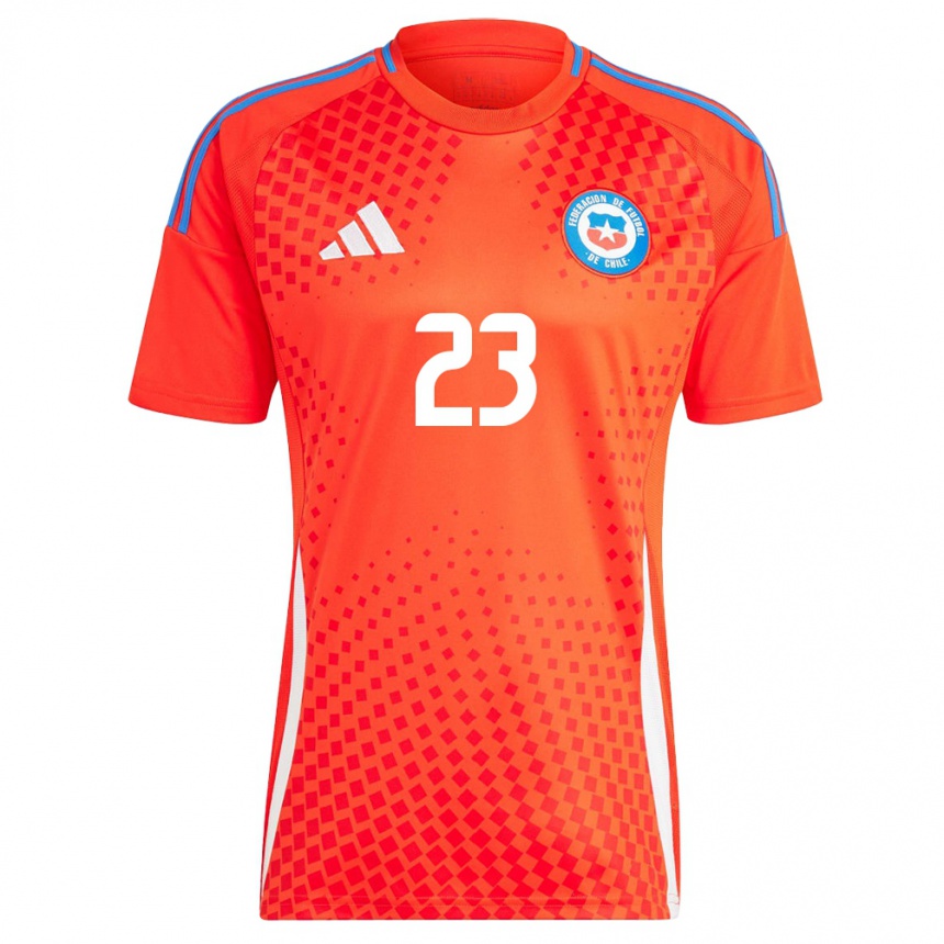 Hombre Fútbol Camiseta Chile Pedro Garrido #23 Rojo 1ª Equipación 24-26 Perú