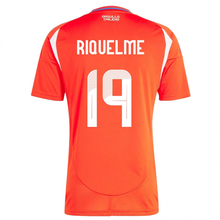 Hombre Fútbol Camiseta Chile Benjamín Riquelme #19 Rojo 1ª Equipación 24-26 Perú