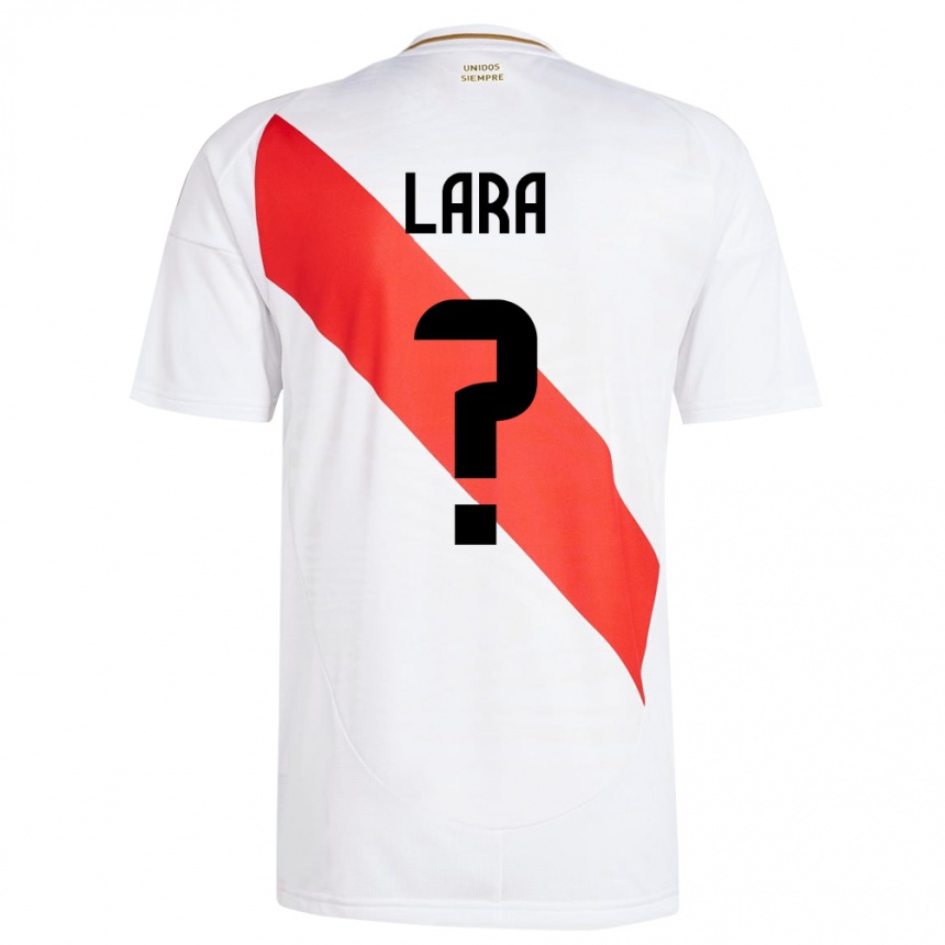 Hombre Fútbol Camiseta Perú Jean Lara #0 Blanco 1ª Equipación 24-26 Perú