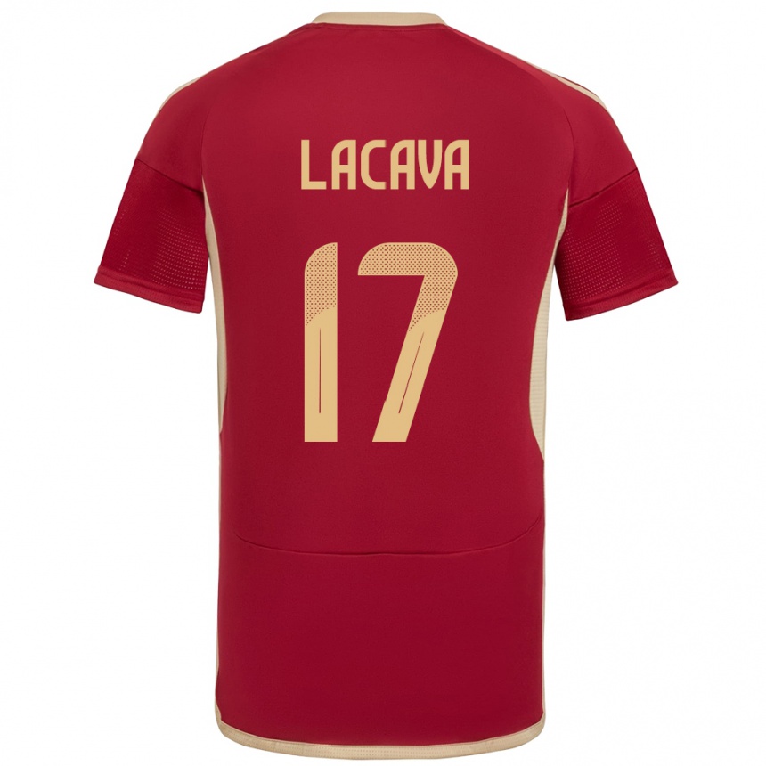 Hombre Fútbol Camiseta Venezuela Matías Lacava #17 Borgoña 1ª Equipación 24-26 Perú