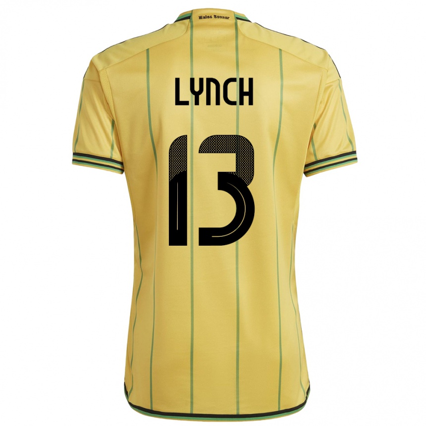 Hombre Fútbol Camiseta Jamaica Taywane Lynch #13 Amarillo 1ª Equipación 24-26 Perú