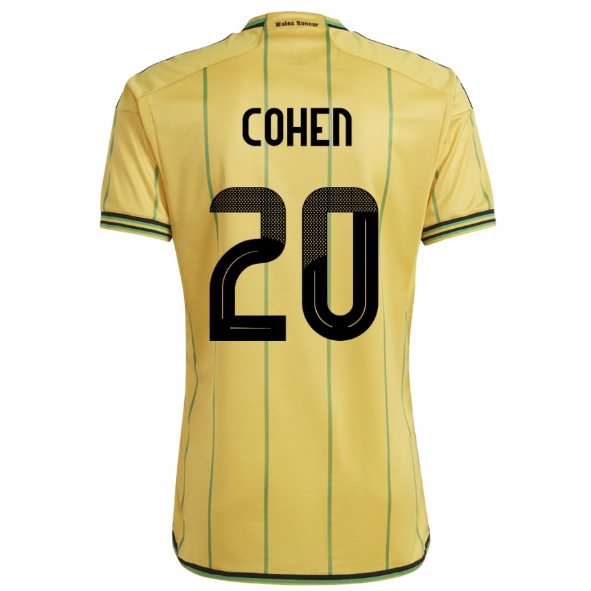 Hombre Fútbol Camiseta Jamaica Dunsting Cohen #20 Amarillo 1ª Equipación 24-26 Perú