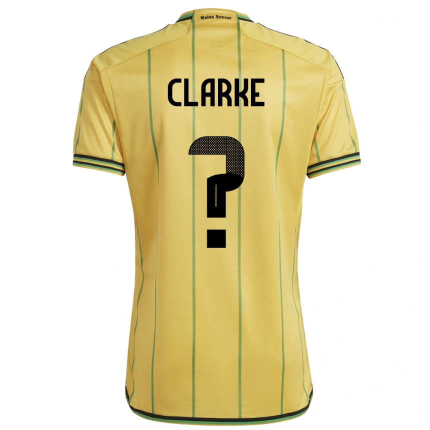 Hombre Fútbol Camiseta Jamaica Sydoney Clarke #0 Amarillo 1ª Equipación 24-26 Perú