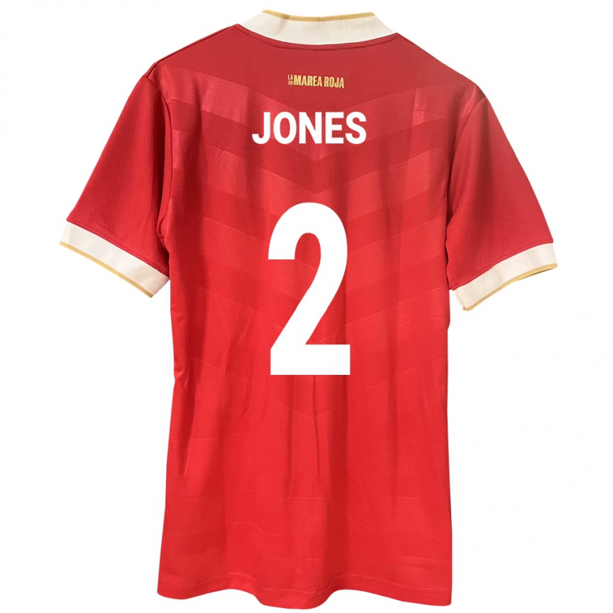 Hombre Fútbol Camiseta Panamá Joseph Jones #2 Rojo 1ª Equipación 24-26 Perú