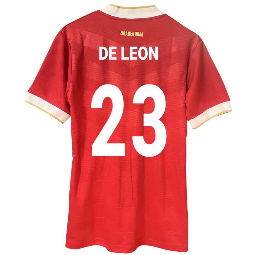 Hombre Fútbol Camiseta Panamá Yerenis De León #23 Rojo 1ª Equipación 24-26 Perú