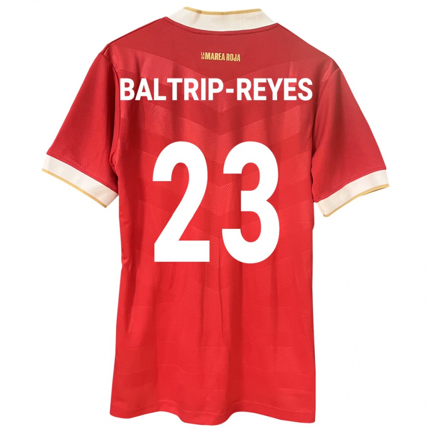 Hombre Fútbol Camiseta Panamá Carina Baltrip-Reyes #23 Rojo 1ª Equipación 24-26 Perú