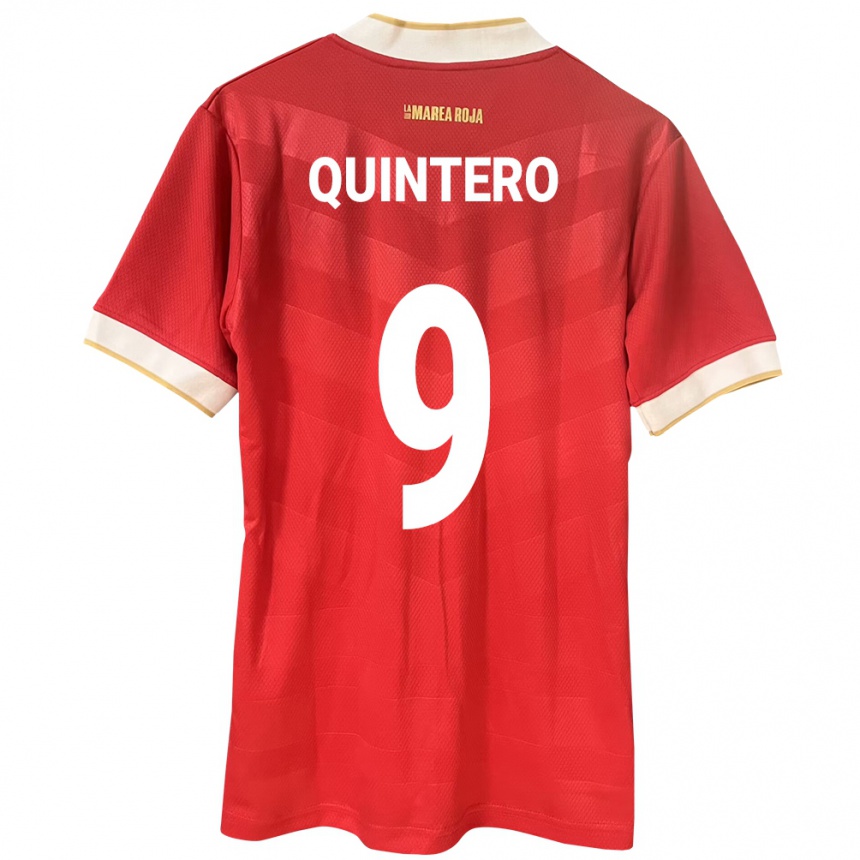 Hombre Fútbol Camiseta Panamá Ana Quintero #9 Rojo 1ª Equipación 24-26 Perú