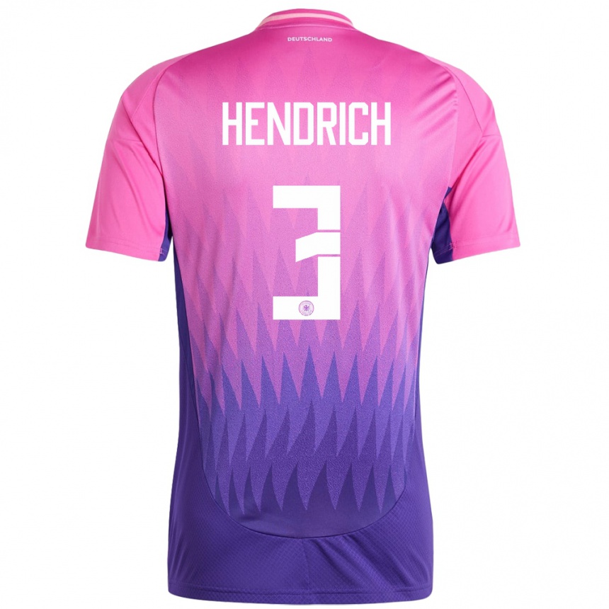 Hombre Fútbol Camiseta Alemania Kathrin Hendrich #3 Rosado Morado 2ª Equipación 24-26 Perú