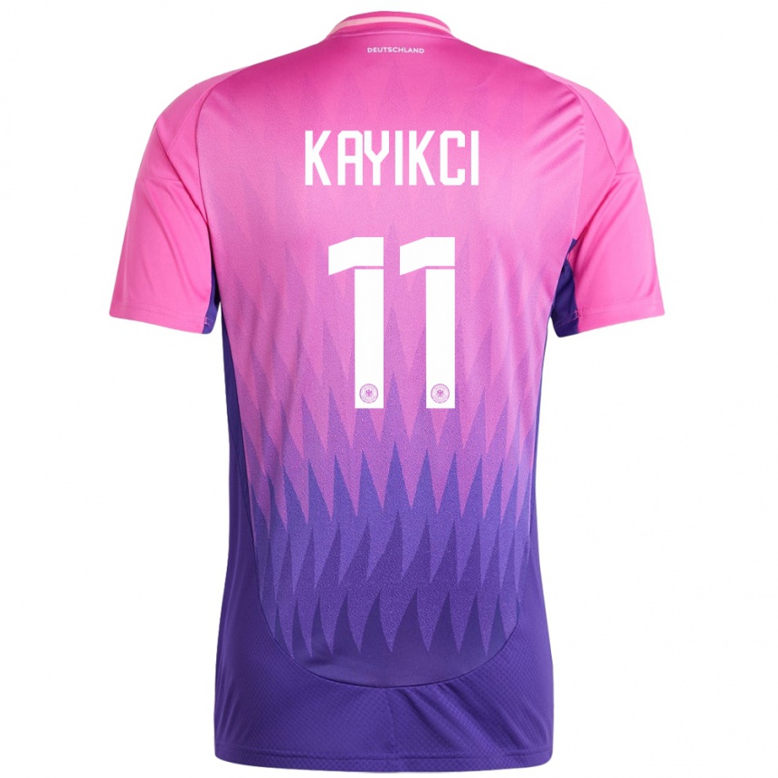 Hombre Fútbol Camiseta Alemania Hasret Kayikci #11 Rosado Morado 2ª Equipación 24-26 Perú