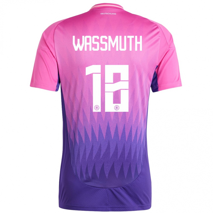 Hombre Fútbol Camiseta Alemania Tabea Wabmuth #18 Rosado Morado 2ª Equipación 24-26 Perú