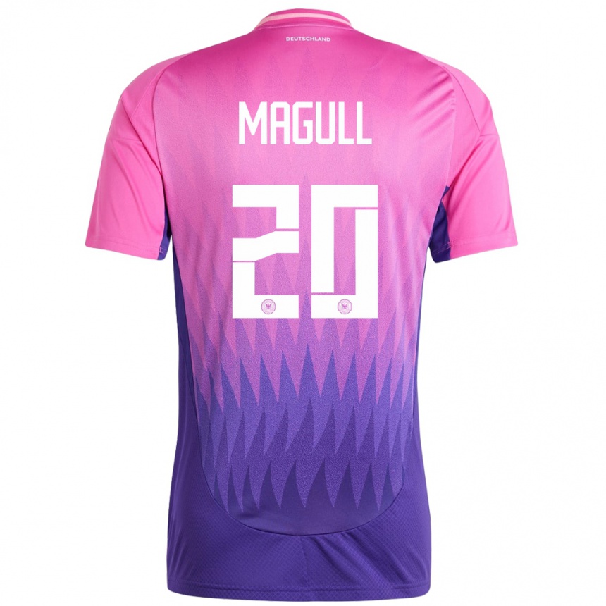 Hombre Fútbol Camiseta Alemania Lina Magull #20 Rosado Morado 2ª Equipación 24-26 Perú