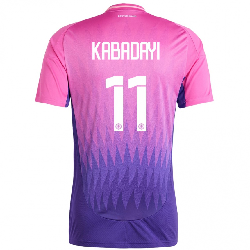 Hombre Fútbol Camiseta Alemania Yusuf Kabadayi #11 Rosado Morado 2ª Equipación 24-26 Perú