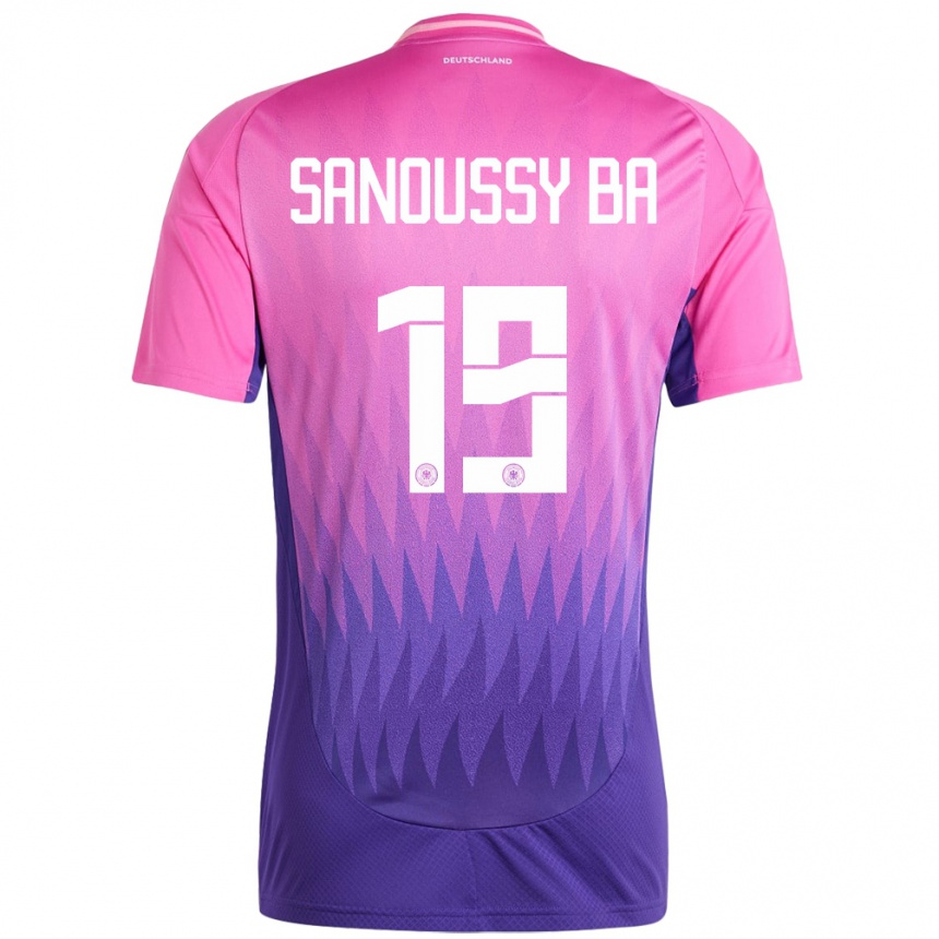 Hombre Fútbol Camiseta Alemania Sanoussy Ba #19 Rosado Morado 2ª Equipación 24-26 Perú