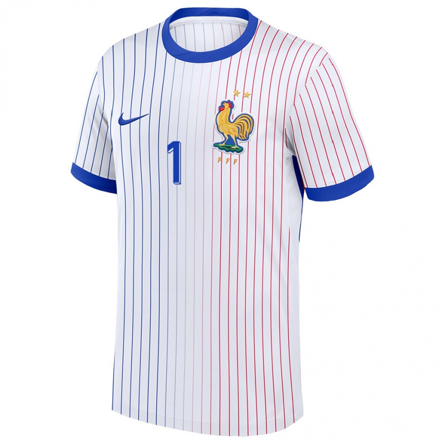 Hombre Fútbol Camiseta Francia Thimothee Lo Tutala #1 Blanco 2ª Equipación 24-26 Perú