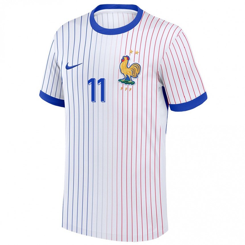 Hombre Fútbol Camiseta Francia Kadidiatou Diani #11 Blanco 2ª Equipación 24-26 Perú