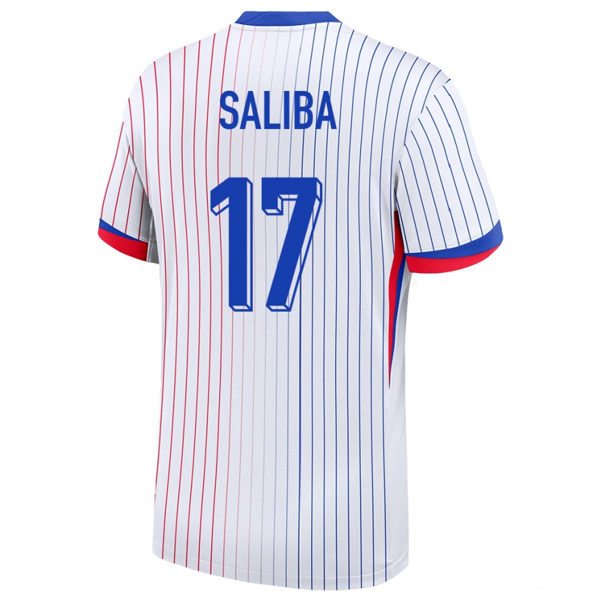 Hombre Fútbol Camiseta Francia William Saliba #17 Blanco 2ª Equipación 24-26 Perú