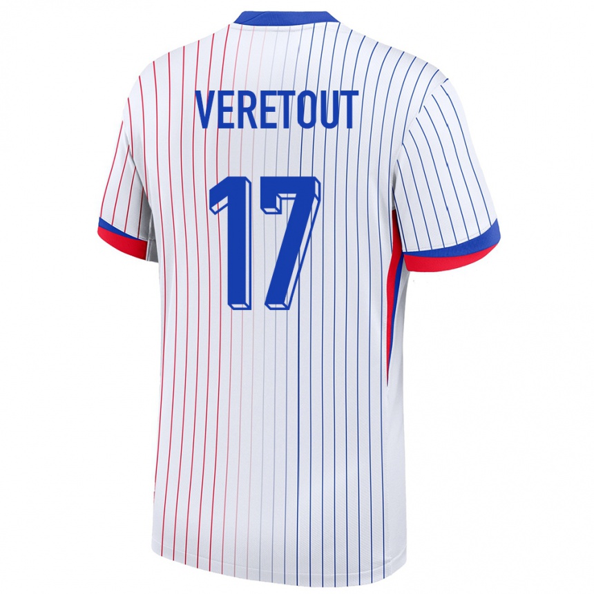 Hombre Fútbol Camiseta Francia Jordan Veretout #17 Blanco 2ª Equipación 24-26 Perú