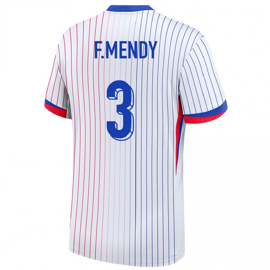 Hombre Fútbol Camiseta Francia Ferland Mendy #3 Blanco 2ª Equipación 24-26 Perú