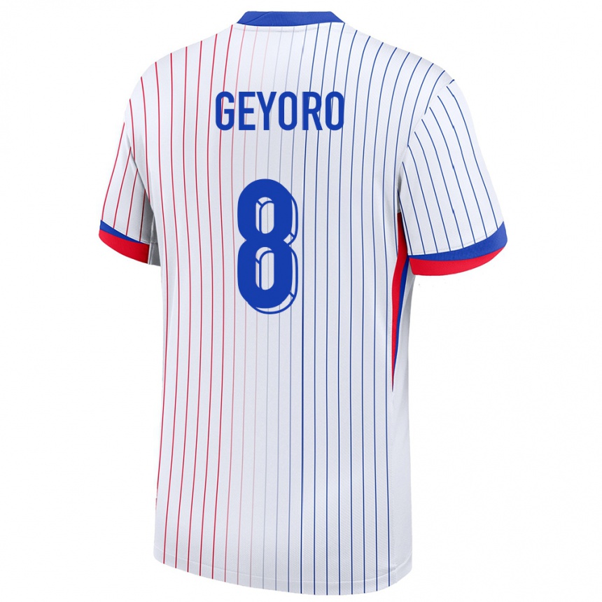 Hombre Fútbol Camiseta Francia Grace Geyoro #8 Blanco 2ª Equipación 24-26 Perú