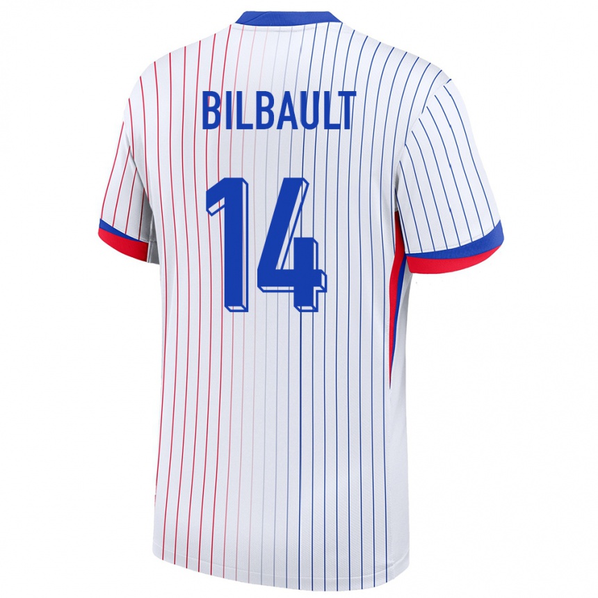 Hombre Fútbol Camiseta Francia Charlotte Bilbault #14 Blanco 2ª Equipación 24-26 Perú