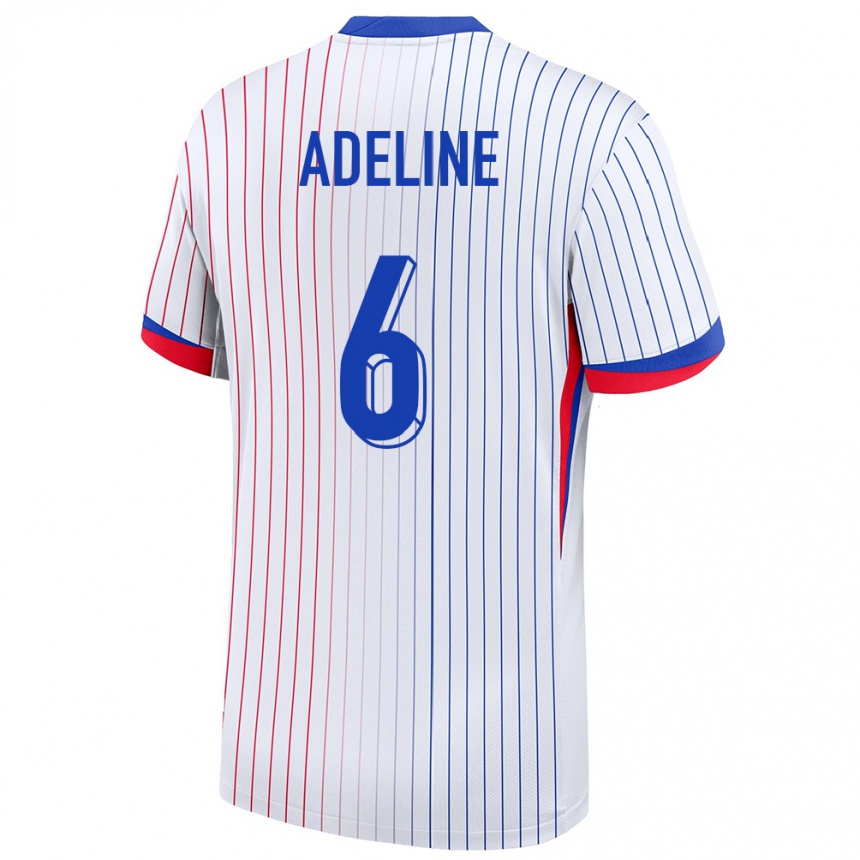 Hombre Fútbol Camiseta Francia Martin Adeline #6 Blanco 2ª Equipación 24-26 Perú