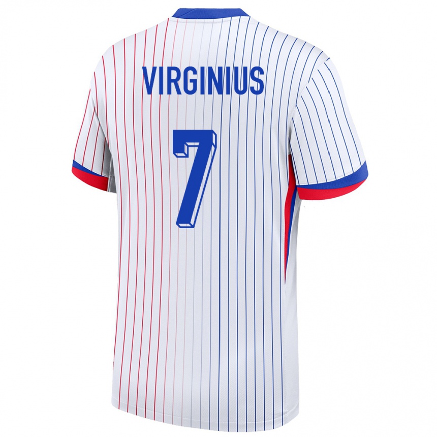 Hombre Fútbol Camiseta Francia Alan Virginius #7 Blanco 2ª Equipación 24-26 Perú