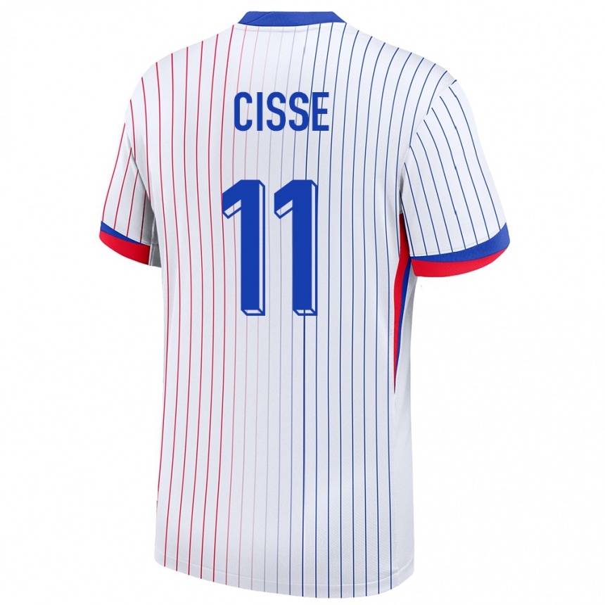 Hombre Fútbol Camiseta Francia Lamine Cisse #11 Blanco 2ª Equipación 24-26 Perú