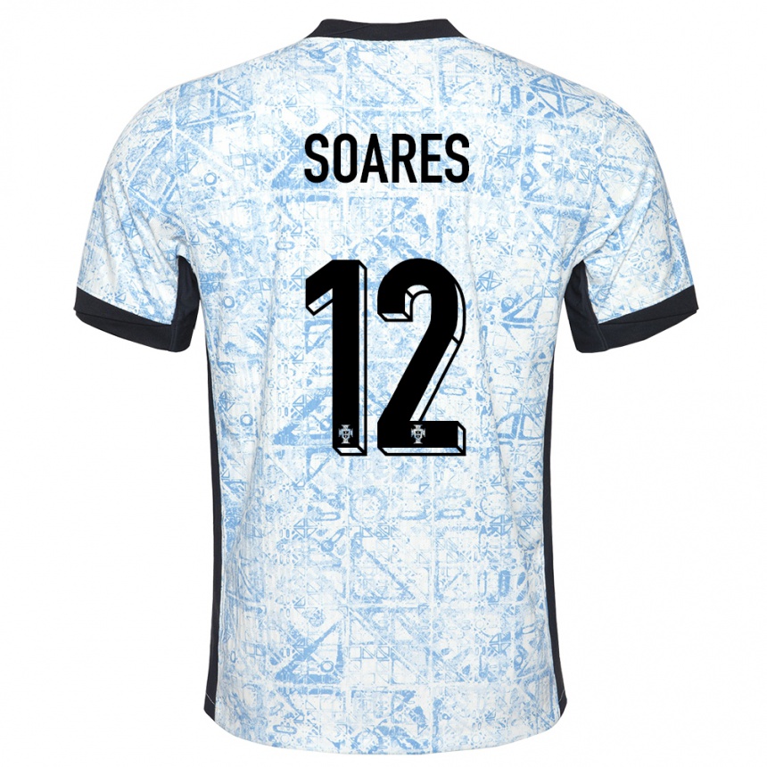 Hombre Fútbol Camiseta Portugal Samuel Soares #12 Crema Azul 2ª Equipación 24-26 Perú