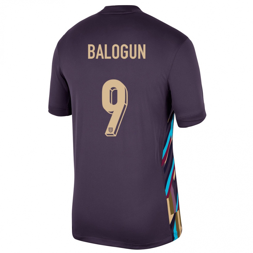 Hombre Fútbol Camiseta Inglaterra Folarin Balogun #9 Pasa Oscura 2ª Equipación 24-26 Perú