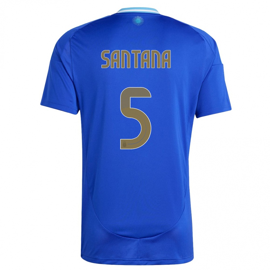 Hombre Fútbol Camiseta Argentina Vanesa Santana #5 Azul 2ª Equipación 24-26 Perú