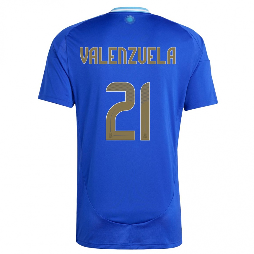 Hombre Fútbol Camiseta Argentina Fernando Valenzuela #21 Azul 2ª Equipación 24-26 Perú