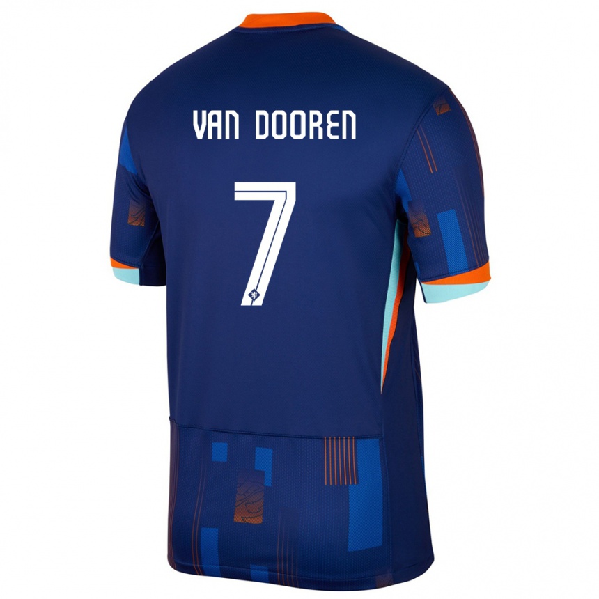 Hombre Fútbol Camiseta Países Bajos Kayleigh Van Dooren #7 Azul 2ª Equipación 24-26 Perú