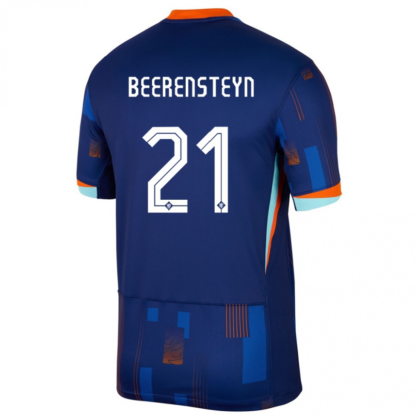 Hombre Fútbol Camiseta Países Bajos Lineth Beerensteyn #21 Azul 2ª Equipación 24-26 Perú