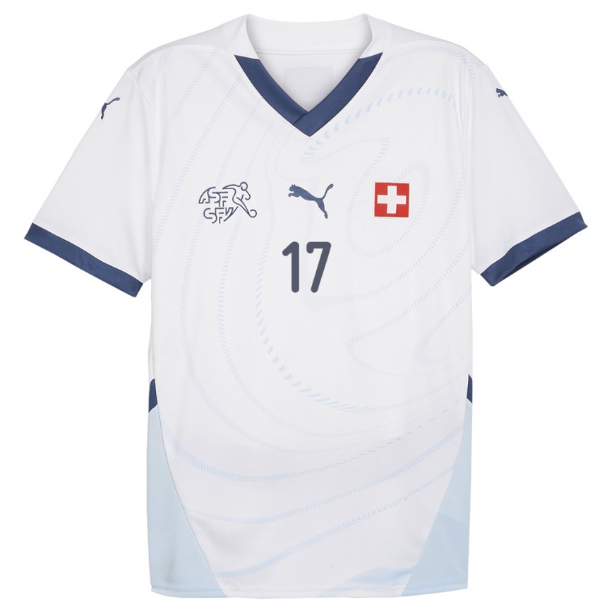 Hombre Fútbol Camiseta Suiza Ruben Vargas #17 Blanco 2ª Equipación 24-26 Perú