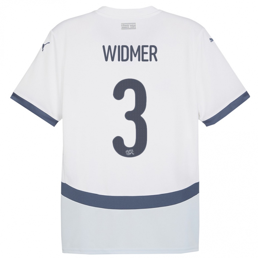 Hombre Fútbol Camiseta Suiza Silvan Widmer #3 Blanco 2ª Equipación 24-26 Perú