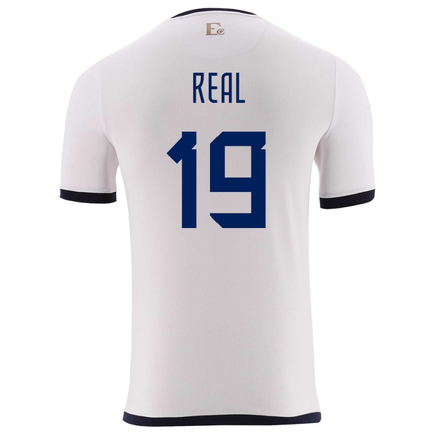 Hombre Fútbol Camiseta Ecuador Kerlly Real #19 Blanco 2ª Equipación 24-26 Perú