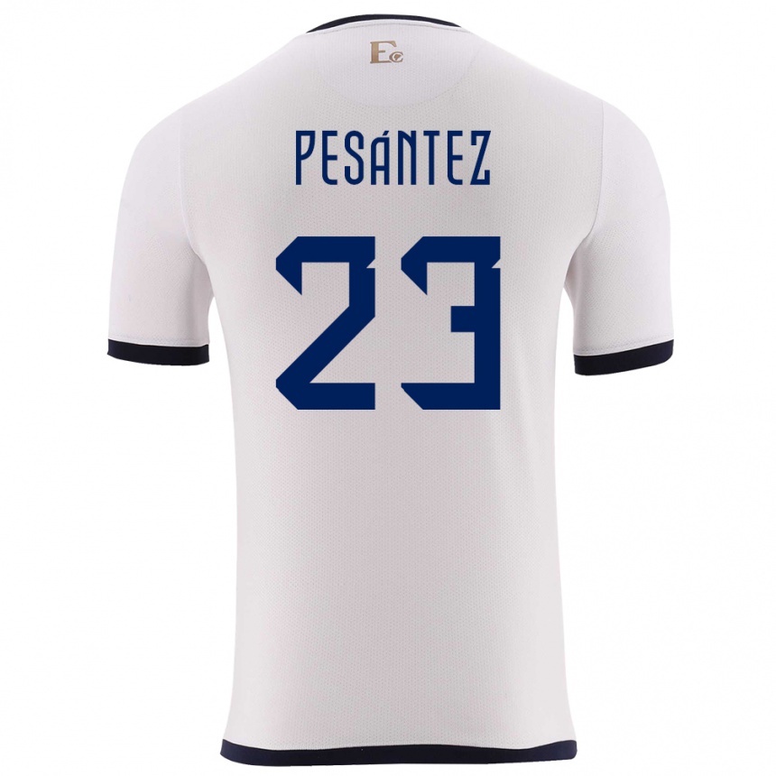 Hombre Fútbol Camiseta Ecuador Danna Pesantez #23 Blanco 2ª Equipación 24-26 Perú