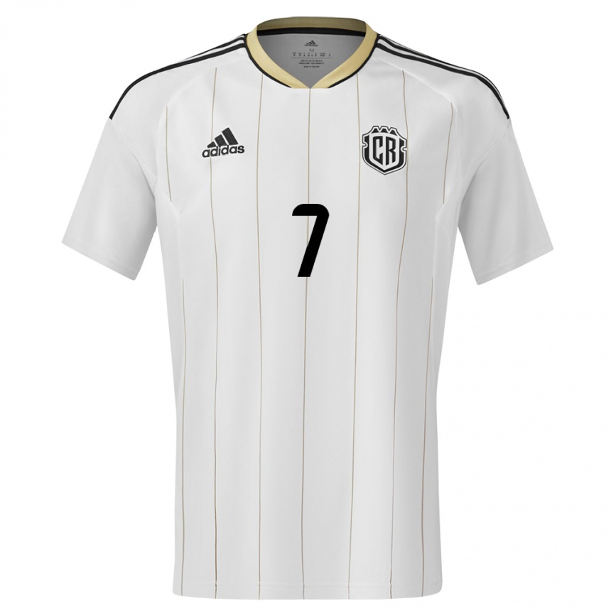 Hombre Fútbol Camiseta Costa Rica Andrey Soto #7 Blanco 2ª Equipación 24-26 Perú