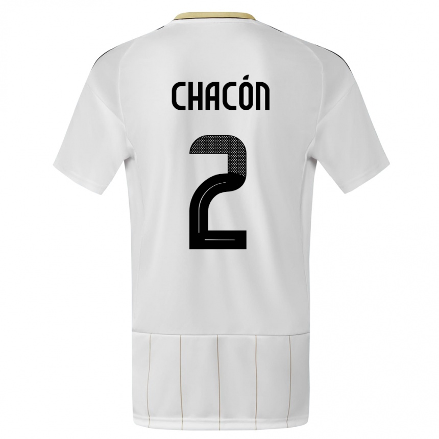 Hombre Fútbol Camiseta Costa Rica Daniel Chacon #2 Blanco 2ª Equipación 24-26 Perú