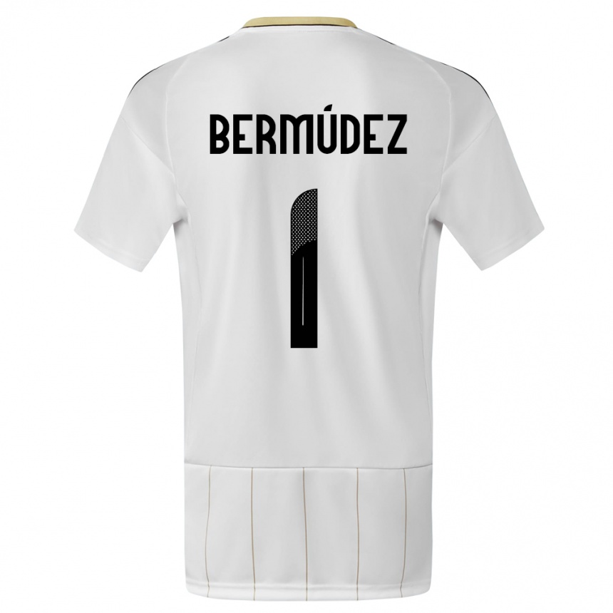 Hombre Fútbol Camiseta Costa Rica Noelia Bermudez #1 Blanco 2ª Equipación 24-26 Perú