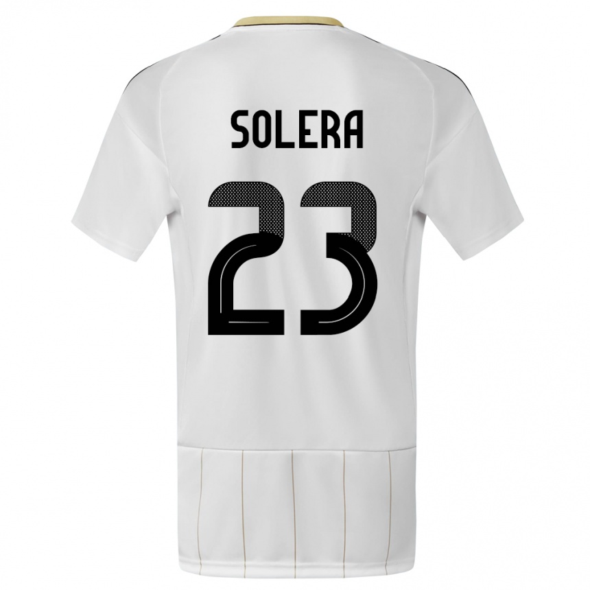 Hombre Fútbol Camiseta Costa Rica Daniela Solera #23 Blanco 2ª Equipación 24-26 Perú